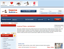 Tablet Screenshot of prace-zamestnani.inzerce-aukce.cz
